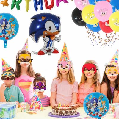 China Fashional Mask Sonic The Hedgehog Party Held Masks With Elastic Rope Halloween Cartoon Cosplay Birthday Party Dress Up Favor Gifts for sale