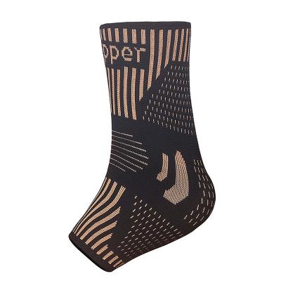 China Dropshipping Elastic Ankle Pad Adjustable Color Customized 3D Jacquard Knitted Ankle Sleeve Strap Compression Binding Ankle Foot Support Sleeve for sale