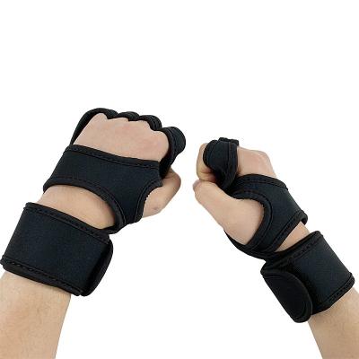 China Weightlifting Anti-Slip Gloves Workout Gym Training Fitness Dropshipping Long Wrist Wraps Support Non Slip Grip Palm for sale