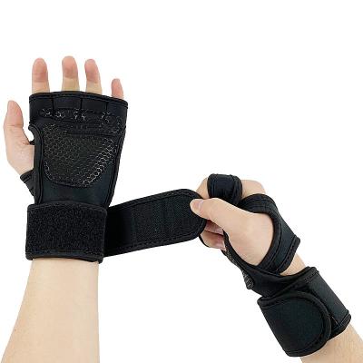 China Dropshipping Anti-Slip Workout Fitness Gym Weightlifting Gloves Protective Neoprene Hand Grips Pad Palm Protect Wrist Support Wrap for sale