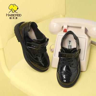 China Kids Flat Genuine Leather Kids Bulk Oxford School Uniform Shoes Black For Boys for sale