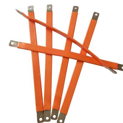 China CONNECTION Heat Shrink Orange Tube Laminated Copper Bus Bar With Stamped for sale