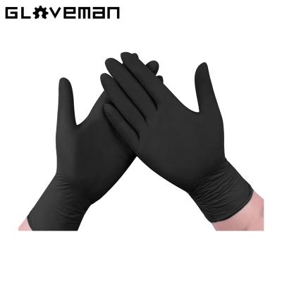 China GLOVEMAM Premium Black Nitrile Catering Service Easily Cleaned Disposable BBQ Gloves For Hand Protection Nitrile Gloves for sale