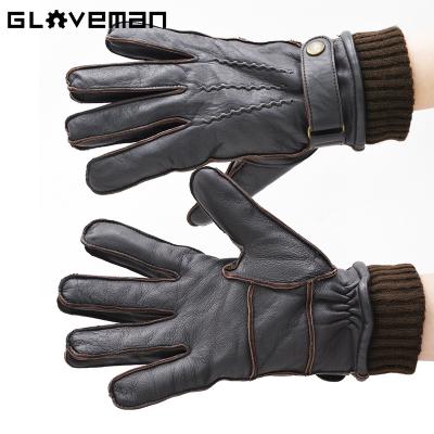 China Full Finger Hand Fleece Lined Water Proof Fashion Touch Screen Fashion Sheepskin Sports Glove Driver Gloves Comfortable For Men Unisex for sale