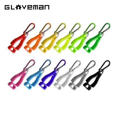 China Plastic/Aluminum Alloy GLOVEMAN Logo Work Safety Glove Guard Customizable Glove Anti-lost Grabber Clip Glove Holder Clips for sale