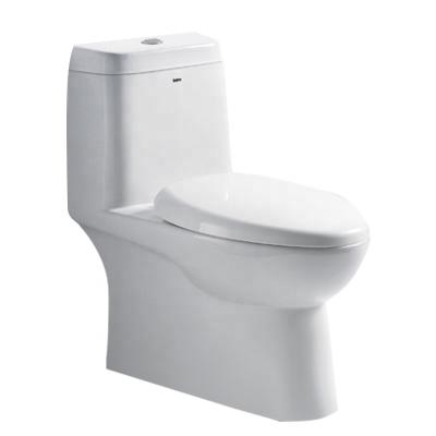 China Automatic Operation Modern Designs Bathroom Toilet Bowl Set Floor Mounted One Piece Ceramic Seat Cover And Cistern Trim Jet Flushing Round 305mm for sale