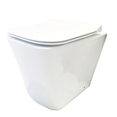 China Modern Rimless Ceramic Sanitary Ware Back To The Wall Furniture Pan for sale