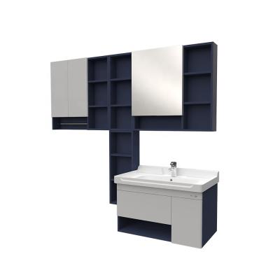 China Modern Italian Bathroom Vanity Wall Mounted Bathroom Vanity Fancy Cabinet with Mirror and Multi Cabinets for sale