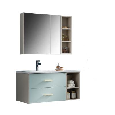 China New Design Modern Wall Mounted Bathroom Hot Sale Luxury Bathroom Vanity Cabinet With Sink for sale