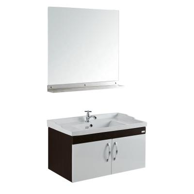 China Modern New Style Modern Stainless Steel Furniture Wall Mounting Vanity Bathroom Cabinet With Mirror for sale