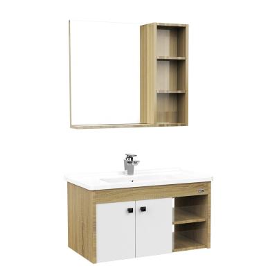 China Modern Export To North America Modern White PVC Cabinet Bathroom for sale