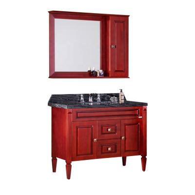 China Traditional Luxurious American Marble Style Oak Wood Bathroom Vanity Top Customized Hotsales In 2021 for sale