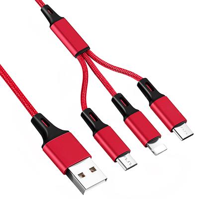 China Promotions Gifts 3 in 1 Micro USB C USB Charging Cable Type for iPhone X 8 7 6 iPad 2A Charging Samsung Micro USB C for iPhone Cable for sale