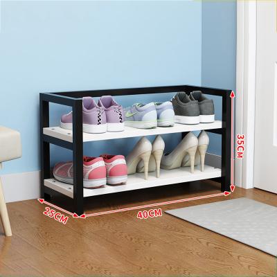 China Economical Shoe Rack (Waist) Dormitory Living Room Shoe Racks Cabinet Household Space Saving Single Adjustable Shoe Racks for sale