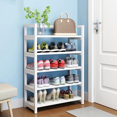 China Space Saving Adjustable Shoe Rack (Height) 5 Layers Metal Shoe Frame Stand Salon Adjustable Shoe Rack Storage for sale