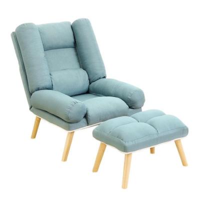 China (Others)Canvas Cover Sofa Chair Wooden Leg Adjustable Folding Recliner Simple Living Room Furniture for sale