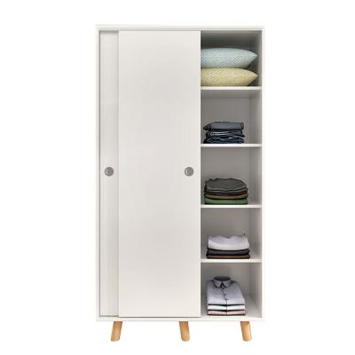 China (Other) OEM/ODM Adjustable Customizable Designed White Bedroom Wardrobe Panel Cheap Artificial Wardrobe for sale