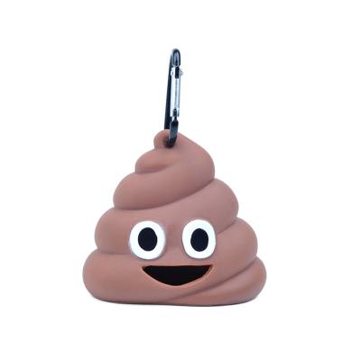 China Viable Poop Shaped Pet Waste Bag Dispenser Cats And Dogs Pull Out To Hang Portable Pet Poop Bag Dispenser for sale