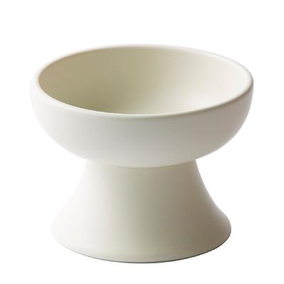 China Factory direct new pet ceramic bowl unique style Japanese stocked high-foot neck-pad from Meinung Ceramic for sale