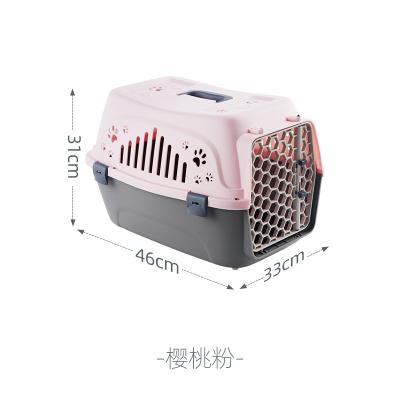 China Breathable Portable Pet Air Box Cat Cage Dog Kennel Cat Pet Supplies Cat Cage Rabbit Cage for sale