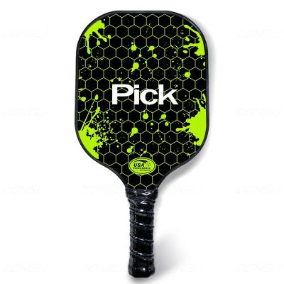 China Customizing Dongli Sports Hot Sale Custom Pattern Carbon Fiber Pickleball Racket Friction Carbon Surface  Pickleball Paddle set  black ins for sale