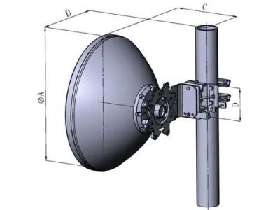 China 3.7m/12ft Hochleistungs-XPD-Doppelpolarisierte Mikrowellen-Antenne zu verkaufen