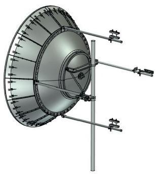 China 3.7m/12ft Standard Performance Dual Polarisierte Mikrowelle Parabolantenne 48 Dbi zu verkaufen