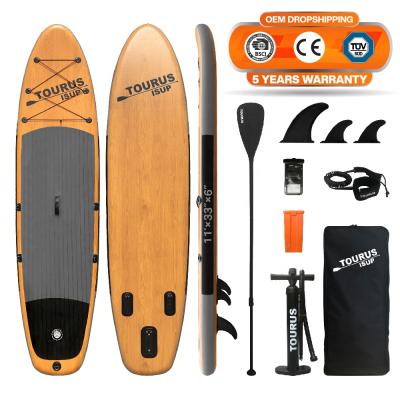 China New Design 2021 SIP paddle board OEM unisex inflatable wooden board supboard total hot sale to EU for sale