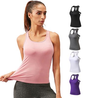 China QUICK DRY New Arrival Women Gym Wear Workout Ladies Tank Top High Quality Yoga Sports Crop Top Fitness XXL OEM Customized Spandex XXS Logo for sale