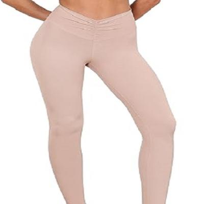 China Anti-Bacterial High Waist Pleated Leggings 63.5 cm/71.1 cm Butter Soft Cross Yoga Pants for sale