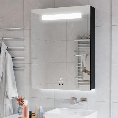 China Bright Smart Bathroom Mirror Touch Screen Lead Bath Wall Mirrors Cabinets Bathroom Cabinet With Mirror for sale