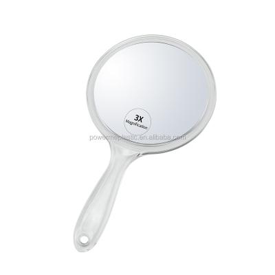 China High Grade Magnifying Cheap Double Sided Round Handheld Makeup Mirror for sale