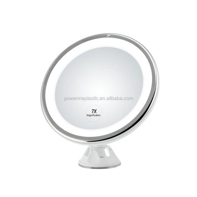 China Touch Lit LED Mirror Sensor Lit Bathroom 10x Magnification With Battery for sale