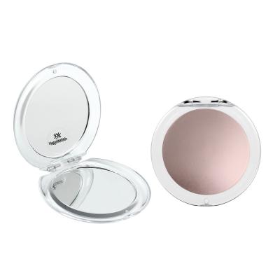 China Mini Hand Makeup Mirror Small Round Pocket Mirror Magnifying Portable Vanity Mirror for sale