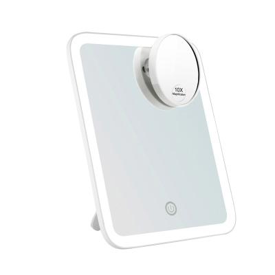 China Lit three color lighted mirror (white, yellow, natural light), 180 rotation touch screen vanity mirror for sale