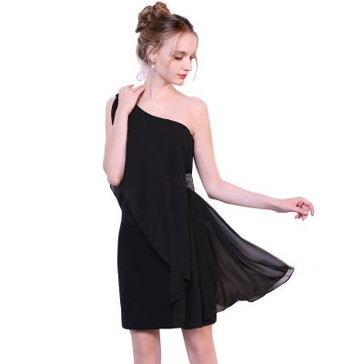 China 2022 New Anti-Static Sexy Women Dresses One Shoulder Evening Dress Evening Party Sequin Fashion Dress for sale