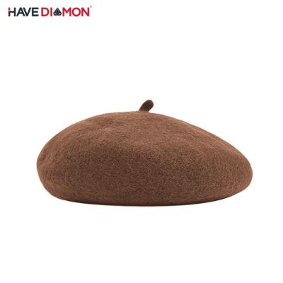 China Fashion\Wholesale Custom Made French Beret Comfortable\Durable For Ladies Refined Black White Color Fashion Classic Woman Casual Beret Custom Hat for sale