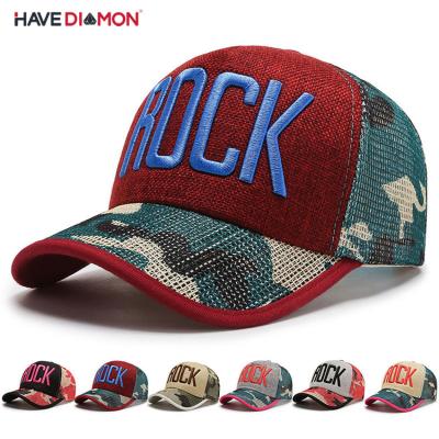 China High Quality COMMON Mesh Running Cap Embroidery Logo Back Custom Baseball Cap Fitted Loose Baseball Cap for sale