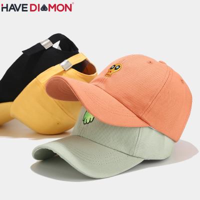 China COMMON Creative Embroidery Baseball Cap Cartoon Female Korean Japanese Cool Hat Small for sale