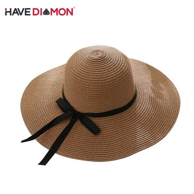 China Nicecin 2022 New Image Design Wholesale Straw Hats Natural Summer Floppy Beach Straw Hat For Women for sale