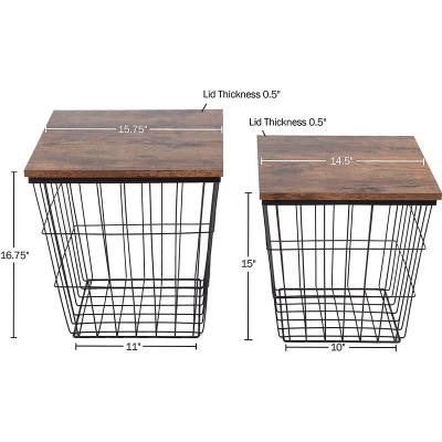 China Wholesale Nordic Viable Style Iron Storage Basket Toy Storage Basket Pet Clothes Storage Box for sale