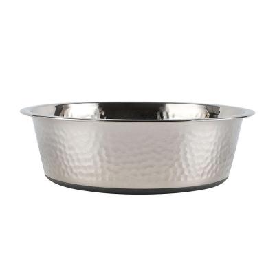 China Non-automatic Sloping Dog and Cat Food Bowl Cat Bow Wholesale Drinking Water Dog Bowl Stainless Steel Pet Bowl Mouth Neck Guard for sale