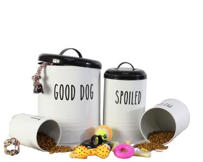 China Top Sale Metal Kitchen Bread Box Sugar Tea Coffee Food Storage Container Viable Pet Food Canister Set for sale