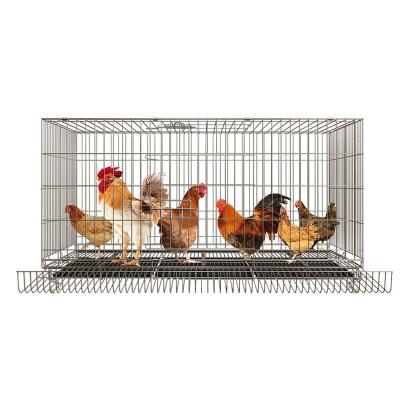 China Factory Direct Wholesale Automatic Egg Chicken Cage Rolling Household Viable Breeding Folding Layer Cage Chicken Breeding Cage for sale