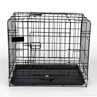 China Factory Direct Sale Classic Black Viable Pet Cages Folding Iron Cage Pet Cage for sale