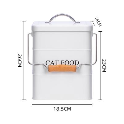 China Sustainable Manufacturer Metal Grain Storage Bucket for Cats and Dogs Airtig and Pet Food Moisture Proof Large Capacity Storage Container for sale