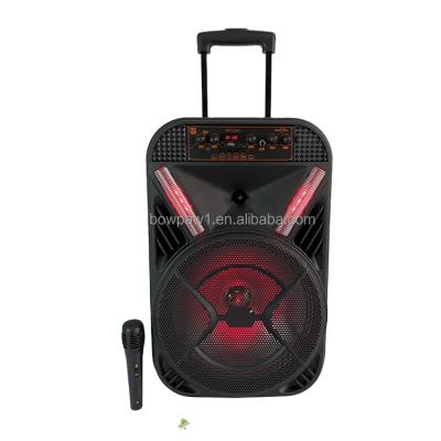 China No Black Multifunctional Outdoor Gts-1542 Speaker Portable 12 Inch Usb Charging Karaoke Speaker For Camping for sale