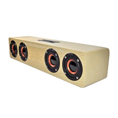 China No High Quality W8C Speaker With LED Wood Portable Mini Speaker Wireless Stereo Sound for sale