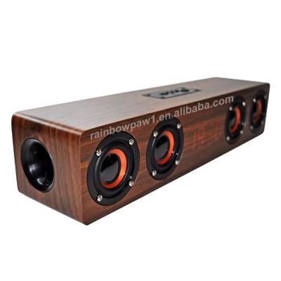 China No W8c Brown Subwoofer High Quality Active Portable Speaker 3 Inch Stereo Wireless Wooden Speaker for sale