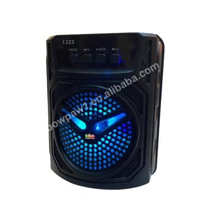 China No Price Ra-1323 Cheap Portable 3 Inch Outdoor Fashion Black Speaker Black OEM/ODM Karaoke Wireless Speaker With Led Light for sale